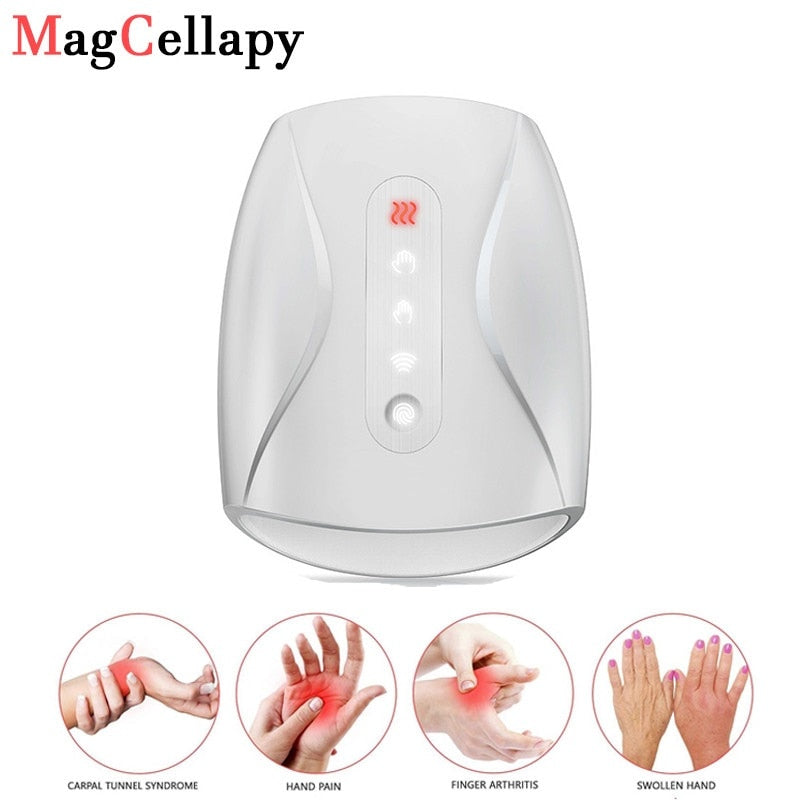 Elektrisches Handmassagegerät Palm Finger Akupunkturpunkt Drahtlose Massage mit Luftdruck und Wärmekompression für Frauen Schönheit