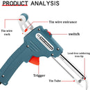 110V/220V 60W Automatically Send Tin Gun Hand-held Soldering Iron External Heat with Power Switch Welding Repair Tool