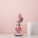Moderne Mode-Ballon-Mädchen-Figuren, süße rosa Mädchen für Raumdekoration, schickes unverwechselbares Geburtstagsgeschenk für Mädchen, Inneneinrichtung