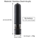Juego automático de molinillo de sal y pimienta, molinillo de cerámica de plástico eléctrico para hierbas, pimienta, especias, utensilios de molienda de cocina ajustables