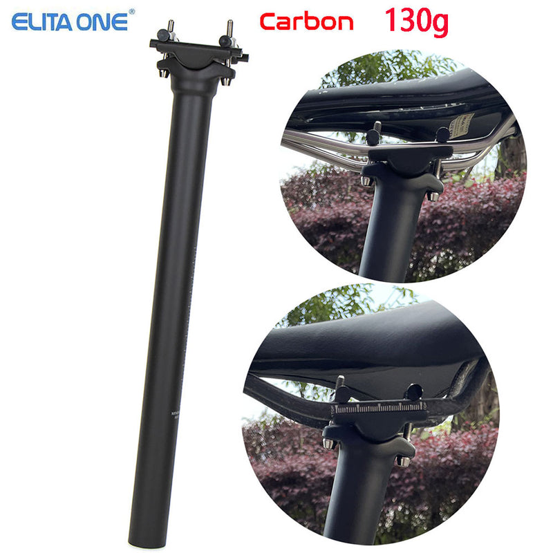 Tija de sillín de fibra de carbono ELITA ONE, tija de sillín de bicicleta de carretera/Mtb 130g UD mate 27,2/31,6*350/400mm, piezas de bicicleta
