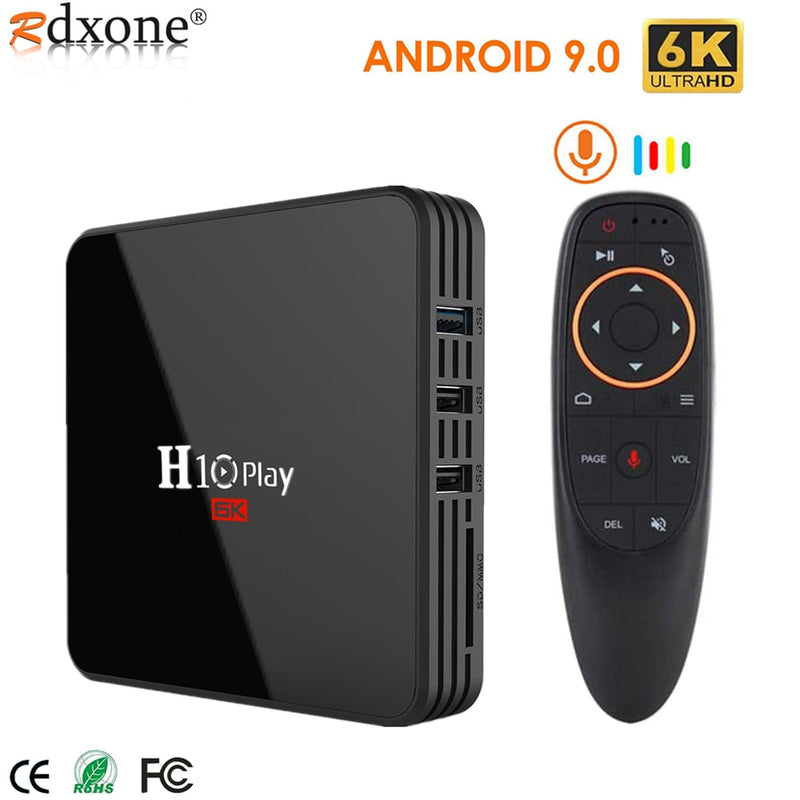 Android 9.0 TV Box, AllwinnerH6 Quad-Core , 6K HD Multiple Language Media Player Support 2.4GHz WiFi