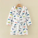 Kids Robes Winter Warm Robe For Boys Girls Child Bathrobe Fleece Bath Robe Children 2 to 8 Years Sleep Wear