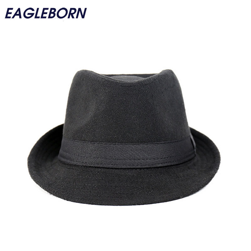 New Free Shipping Wide Brim Men Fedora Hats Jazz Caps Flat Top Hat Gorras Casquette Brief Style Hat Chapeu Wedding Church Hats