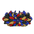 Boutique De FGG deslumbrante cristal mujer noche Metal embragues bolso rígido boda fiesta flor nupcial bolso embrague monedero