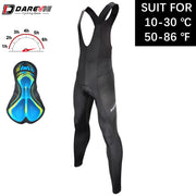 DAREVIE Cycling Bib Pants Summer Men Gel Pad Cycling Long Bib Pants Breathable Men's Cycling Pants Tight 6 Hour Ride Trousers