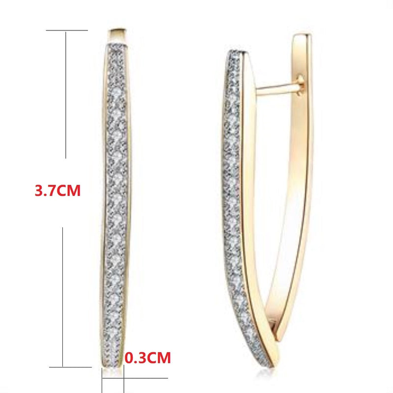 Neue Ankunfts-Goldfarben-Ohrringe für Frauen-Hochzeits-Dekoration-empfindlicher Entwurfs-Österreich-Kristallschmucksache-Geschenk-Luxus 4 Farben