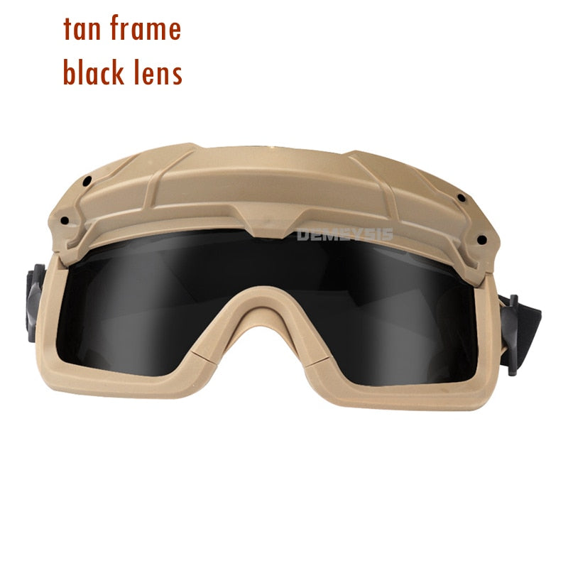 Tactical Airsoft Paintball Goggles Windproof Anti Fog CS Wargame Wanderschutzbrille Passt für Tactical Helm