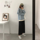 Cusual Pants Women Spring Summer Ankle-length Loose Wide Leg Elastic High Waist Oversize Black Simple Comfortable Elegant Ladies