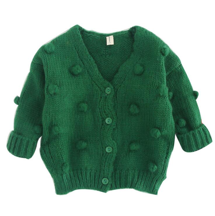 HoneyCherry Baby Girl Sweater Winter HandBall Sweater Cardigan Jacket Girl Girls Sweater Fall Clothes For Toddler Girls