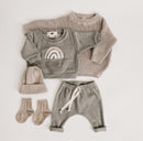 Toddler Baby Clothing Sets For Infant Baby Boys Clothes Set Rainbow Pullover+pants 2pcs Outfit Kids Costume 2023 Spring Outfit