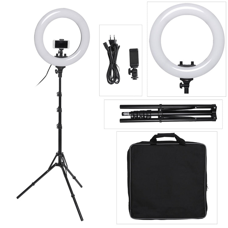 18-Zoll-Fotostudio-Beleuchtung LED-Ringlicht-Telefonkameralampe Professionelle Fotografie-Ringlampe für TikTok Youtube-Video, Make-up