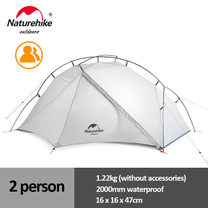 NaturehikeTent VIK Ultralight Single Tent Waterproof Camping Tent Outdoor Hiking Tent 1 People 2 People Travel Tent Cycling Tent