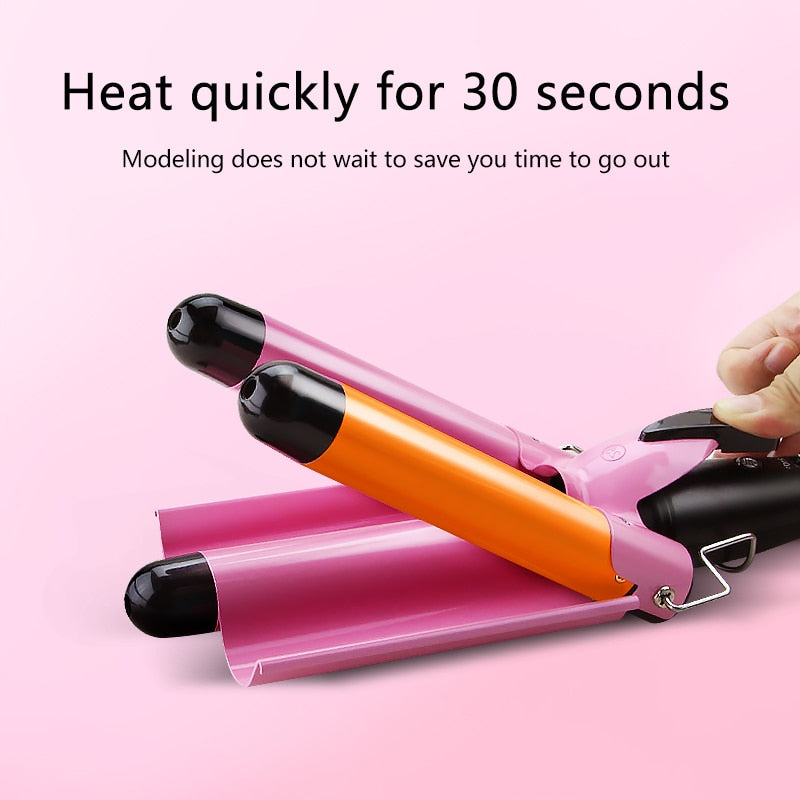 Hair Curling Iron Ceramic Professional Triple Barrel Hair Curler Egg Roll Hair Styling Tools Hair Styler Wand Curler Irons