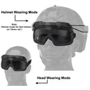 Tactical Airsoft Paintball Goggles Windproof Anti Fog CS Wargame Wanderschutzbrille Passt für Tactical Helm