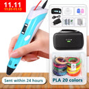 3D Pen 3D For Kids With 20/30 Colors PLA Filament ,3D Printing Pen, 3D Creative Toy Children&