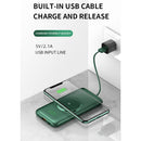 PINZHENG 20000mAh Wireless Charger Power Bank Built-in 4 Cables 10000mAh Powerbank Portable External Battery Charger For iPhone