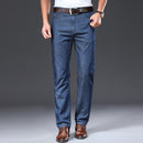 BROWON Brand 2023 Men Jeans Summer Thin Breathable Soft Mid Straight Regular Men&