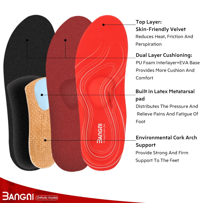 3ANGNI Orthotic Arch Support Insoles For Flat Feet Orthopedic Shoe Sole Man Women Insolent Shoes Cushion Plantar Fasciitis Pad