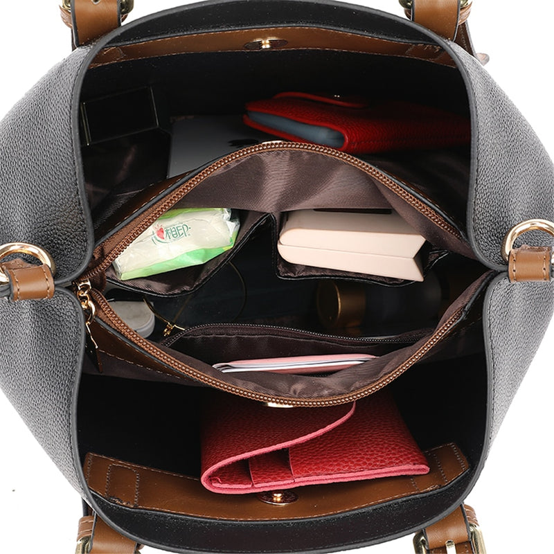 Genuine Large Capacity Casual Tote Bag Leather Shoulder Crossbody Bags for Women 2022 Simple Female Shopper Bag Designer Handbag