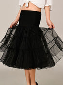 Winter WeihnachtsKleider Damen 50er 60er Vintage Kleid Swing Pinup Elegant Partykleid Langarm Freizeit Print Schwarz