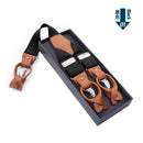 Genuine Leather Men's Suspenders  3/6 Clips Braces Suspensor Adjustable Belt Strap Bretelles Vintage Male Garter For Shirt
