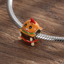 Silver 925 Desserts Delicious Lovely Food Series Charms Pendant Hamburger Egg Bead Charms Jewelry Making Fit DIY Silver Bracelet