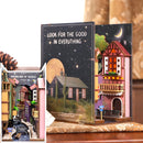 Cutebee DIY Book Nook Miniatures Shelf Insert Bookend Dollhouse Model Roombox Building Kit Wooden Bookshelf Toys Gifts 3D House