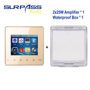 Smart Home pro Audio Background HiFi Music Mini wall Amplifier System TV Touch Key Digital stereo Music bluetooth Player RS485