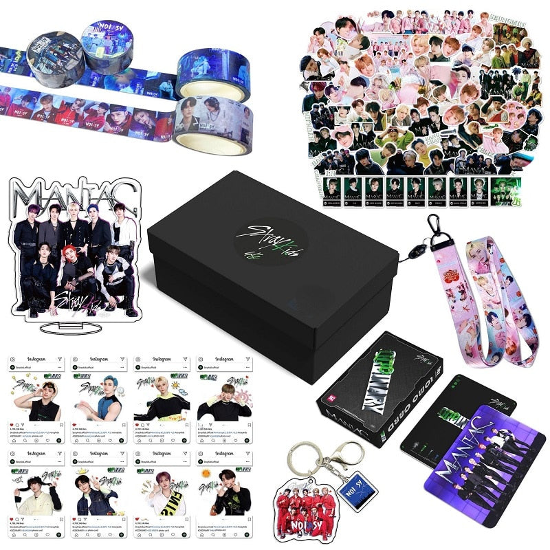 Kpop Stray Kids ODDINARY Gift Box Set Stray Kids New Album Photocards MANIAC Lomo Card Sticker Lanyard Keychains Fans Gifts