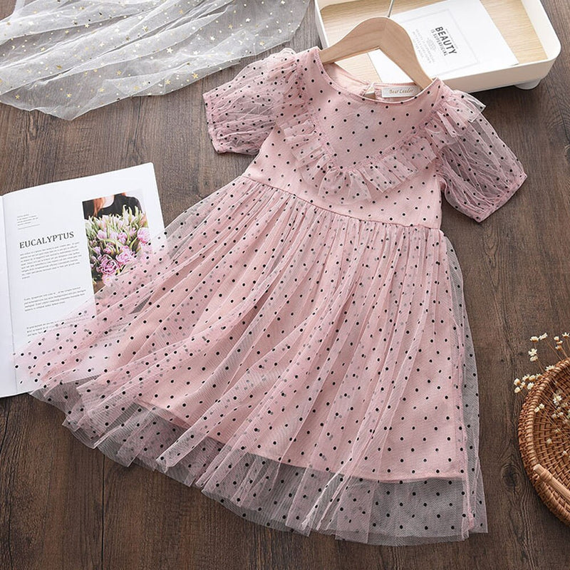 Oso líder niñas princesa vestido nuevo verano niños Vestidos de fiesta elegante unicornio bordado vestido niños ropa Vestidos 3 7Y