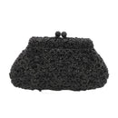 Boutique De FGG flor corona Minaudiere embrague plata cristal noche bolso mujer fiesta graduación bolso nupcial embragues boda monedero