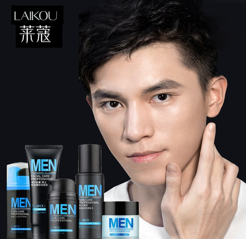 Men skin care set Face Cream eye cream Serum Skin Care Whitening Acne Treatment Moisturizing Face Care  Repair Oil Control 5pcs