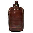 Riñonera de piel auténtica para hombre