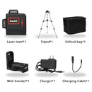 HILDA Nivel láser 12 líneas Nivel 3D Autonivelación 360 Cruz horizontal y vertical Nivel láser verde súper potente