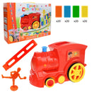Kids Domino Train Car Set Sound Light Automatic Laying Domino Brick Colorful Dominoes Blocks Game Educational DIY Toy Gift