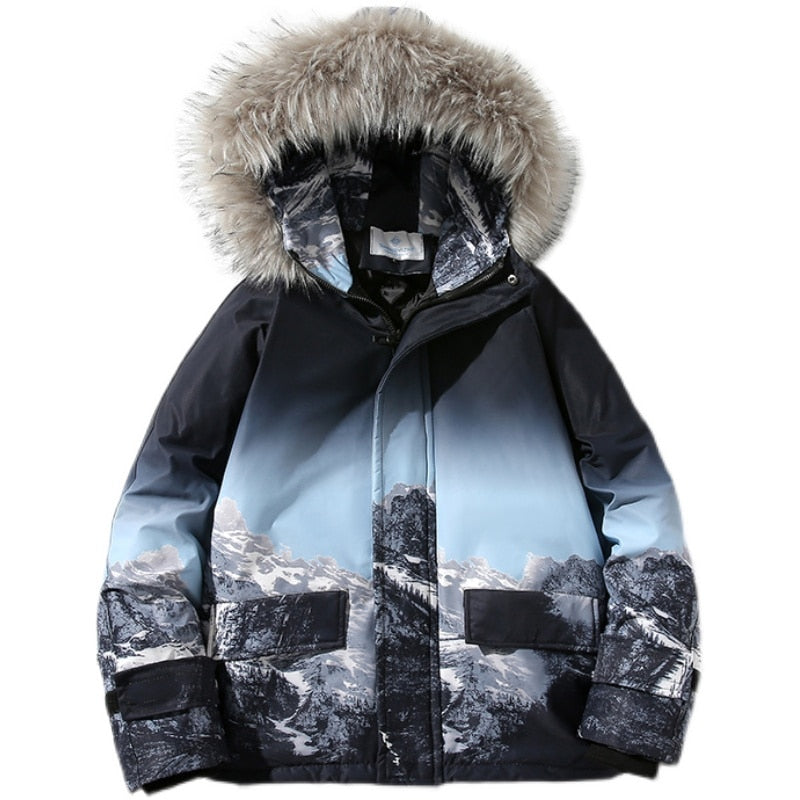 2022 Streetwear Warmer Parka mit Kapuze Herren Winterjacken und Mäntel Winddichte Outwear LBZ140