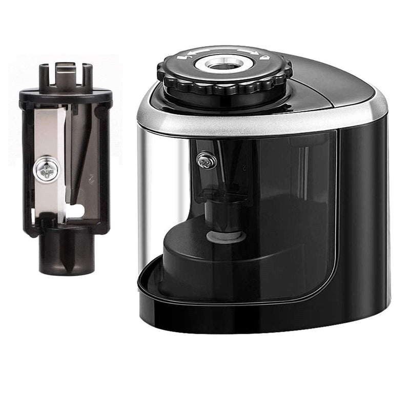 Electric Auto Pencil Sharpener Safe Student Helical Steel Blade Sharpener for Artists Kids Adults Colored Pencils