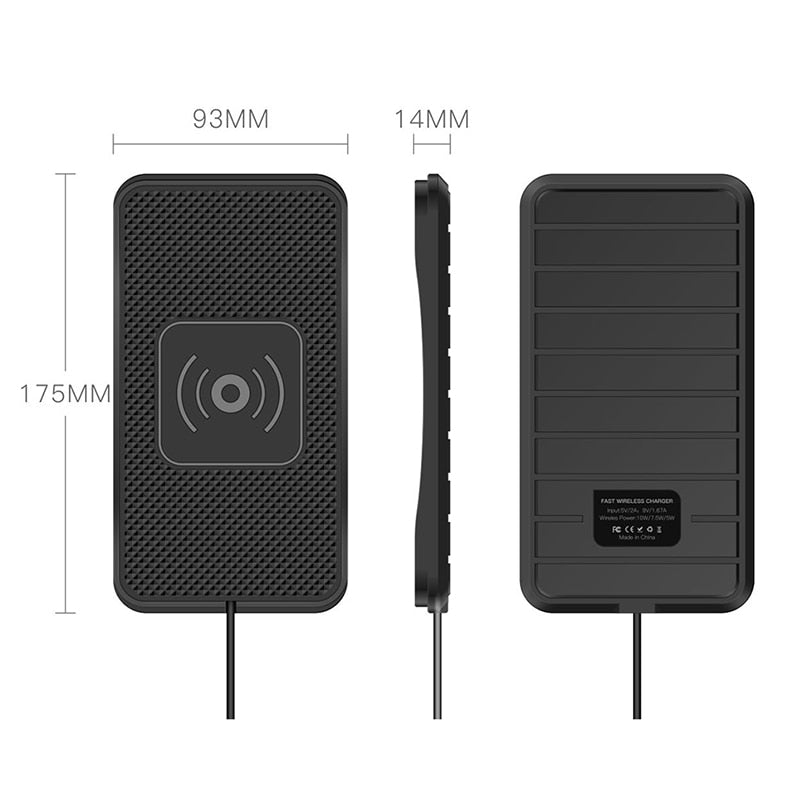 10W Wireless Car Phone Charger Fast Charging pad mat For iPhone 11 12 13Pro XR Max Samsung S9 Xiaomi Huawei Smartphone Charger