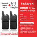 RETEVIS 2 pcs Mini Walkie Talkie PMR 446 Portable Two-way Radio ht PTT Walkie-talkies RT622 Portable Radio for Hunting Cafe RT22