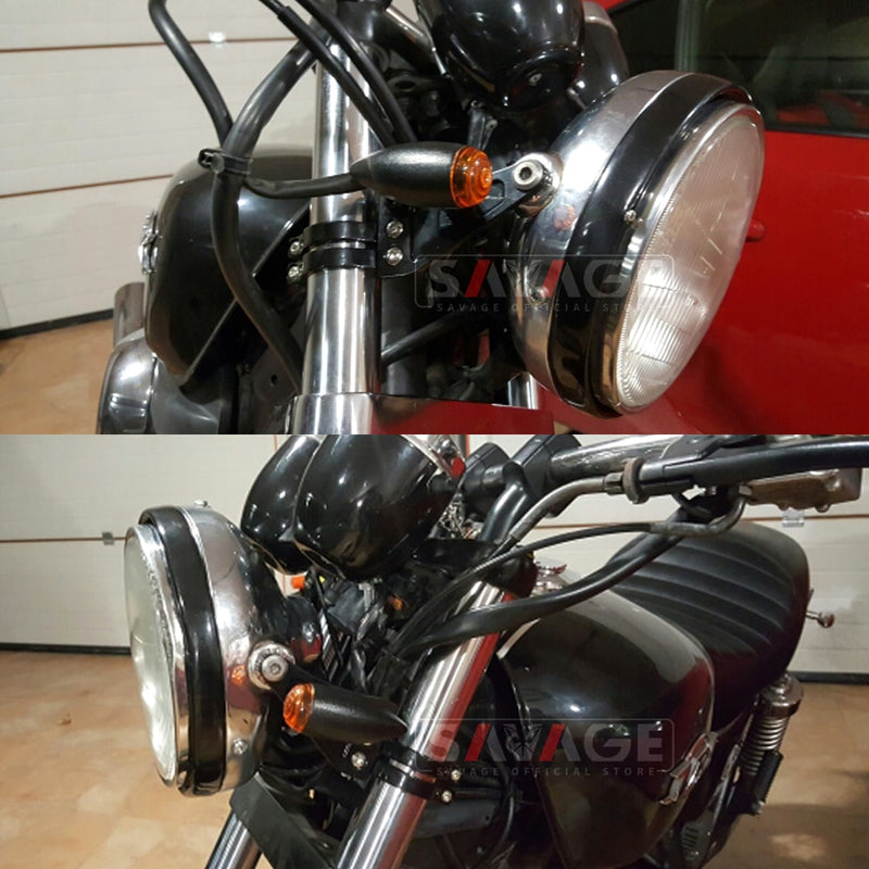 Para horquilla de 41mm, soporte de montaje para faro de motocicleta, abrazadera para lámpara de cabeza, soporte de luz de señal de giro, accesorios para Chopper Cafe Racer