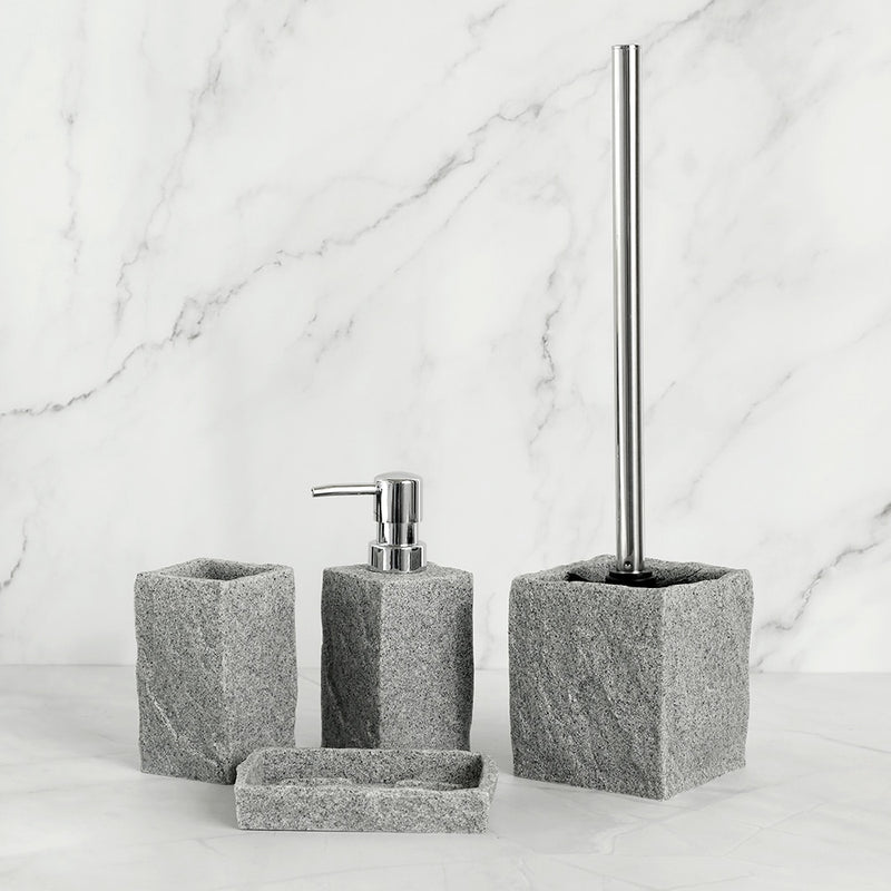 Bathroom Accessories Single Imitati Granite Iiquid Soap Dispenser Toothbrush Holder Cup Soap Dish Toilet Brush Holder