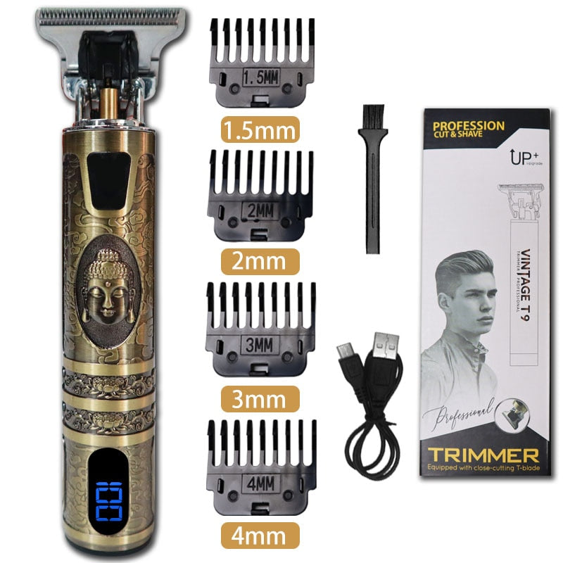 Afeitadora eléctrica T9 para hombres, recortadora de barba para hombres, cortadora de cabello para cara, maquinilla de afeitar para limpieza facial, cortadora de cuchillas tipo T