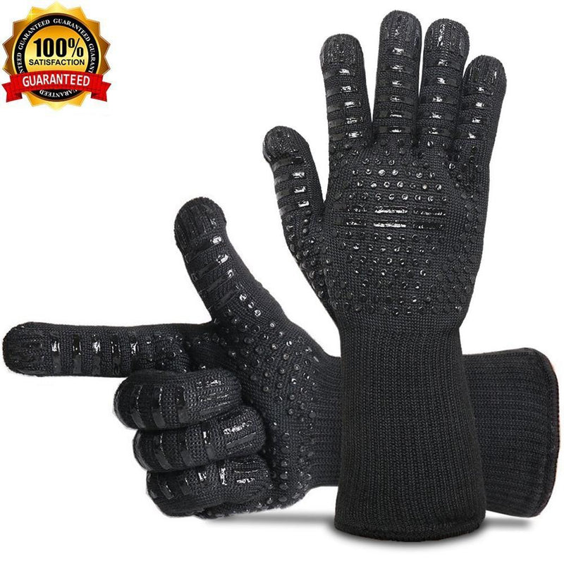 2pcs Kitchen Heat-Resistant Gloves Oven Mitts Silicone Gloves Grill Multifunctional Potholders For Baking BBQ Guantes Horno