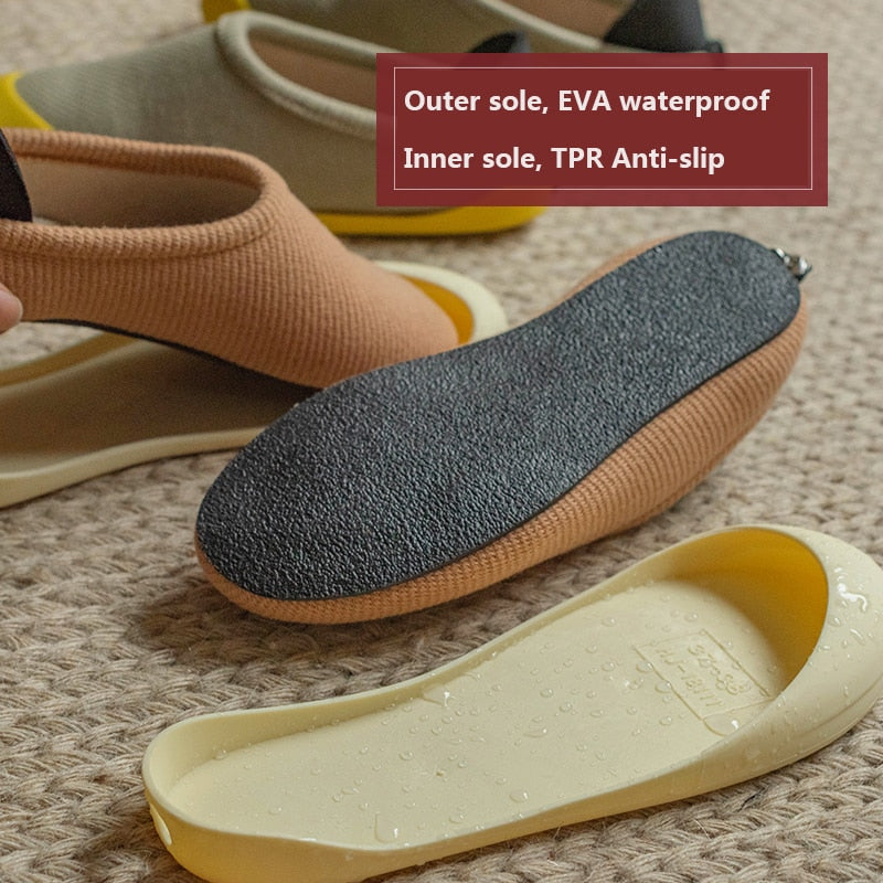 Zapatillas UTUNE con suela extraíble, zapatillas impermeables silenciosas para caminar, zapatos planos de doble uso, TPR EVA