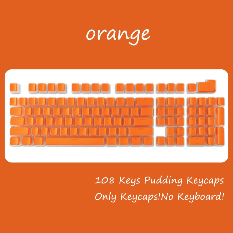 OEM Profile PBT Keycaps 108 Keys Pudding Keycap For Cherry MX Switch Mechanical Keyboard kit RGB Gamer backlit Keyboards Switch