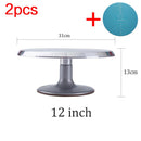 12inch  aluminum alloy Decorating Mouth Scraper Set Rotating Turntable Cake Decorating Turntable Bake Cake Mold Baking Tools Set