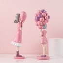 Moderne Mode-Ballon-Mädchen-Figuren, süße rosa Mädchen für Raumdekoration, schickes unverwechselbares Geburtstagsgeschenk für Mädchen, Inneneinrichtung