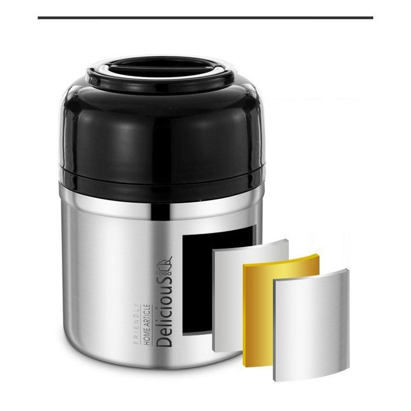 630ml Thermos Lunch Box 304 Stainless Steel Food Thermos with Container Vacuum Flask Lunch Box Thermos Cup for Women Men