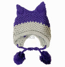 BomHCS Cute Fox Ears Beanie Winter Warm 100% Gorro de punto hecho a mano